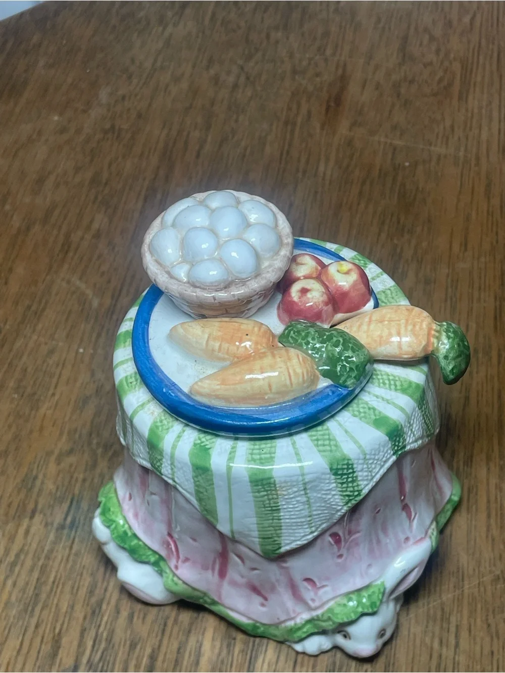 Vintage Fitz & Floyd Bunny Cream & Sugar Set 1993 Hand Painted Easter